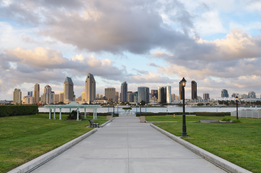 San Diego Bay in southern California, USA.